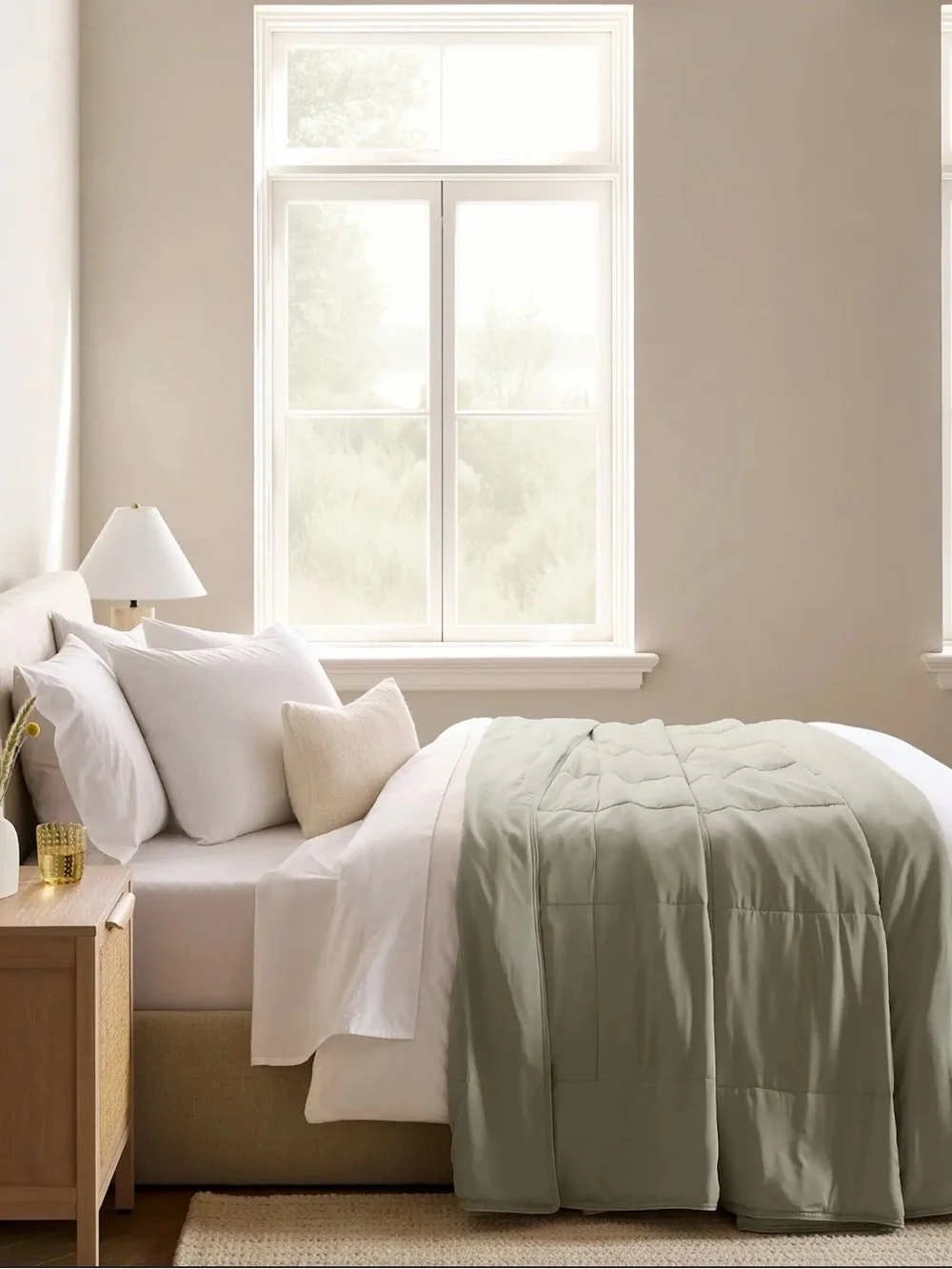 Quince Bamboo Comforter lightweight – Twin – Sage – New Without Tags - OOS Onlin